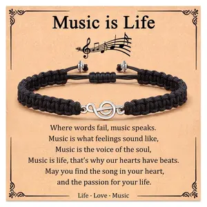 Music Gifts for Men Women Teens, Music Note Bracelet Musical Accessories for Him Her, Music Stuff Bracelet Music Lover Jewelry Gifts(Sheet)