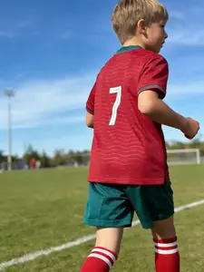 Portugal-Style Number 7 Soccer Jersey Set Men's Football Training Kit Short Sleeve  2026 New Style for Students Trainning Uniform Jersey Set