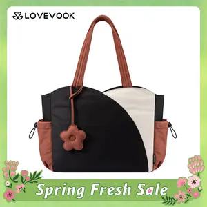 LOVEVOOK Tote Bag for Women, Puffer Work Bags for Teacher Nurse, Handbag for Travel College Daily With Cup Holder & Zipper SpringStatements