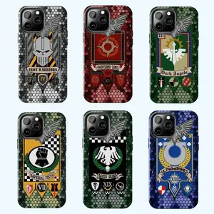 Warhammer 40K Star Warrior Dolorus Battle Military Banner Tabletop Art Tough Case for iPhone 17 Pro Max 16 Air 15 Plus 14 13 12 11 Mini Tabletop Battle Vibe Ultimate Heavy Duty Armor Shield