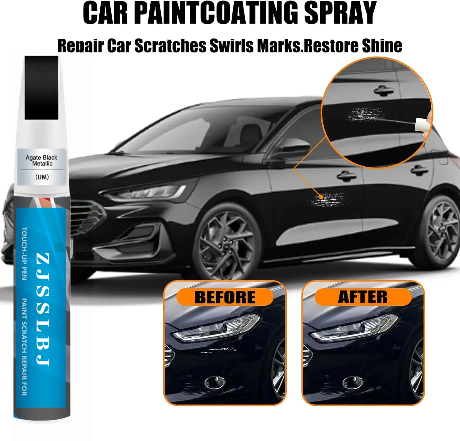 Ford Exact Color Match Touch Up Paint Kit - Touch Up Tools (Pen + Brush), Waterproof Sealant, Invisible Chip & Scratch Repair, Strong Adhesion for Lasting Results