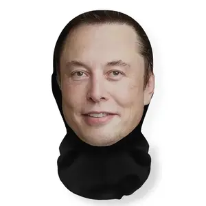 Realistic 3D Mesh Celebrity Face Mask and Headpiece Breathable Ultra-Fine Fiber Material Super-Stretch Fit Design Funny COSPLAY Prop Novelty Mask for Costume Parties Halloween and Cosplay Events etc -1Pack