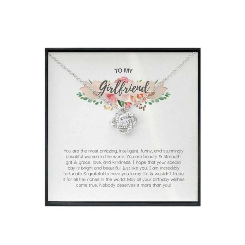 Girlfriend Necklace,Girlfriend Gift, 21St Birthday Present, 30Th Birthday Cz Necklace, To My Girlfriend Necklace, Message To My Daughter, Daughter Gift, Father Daughter Necklace, Christmas Gift, Birthday Gift