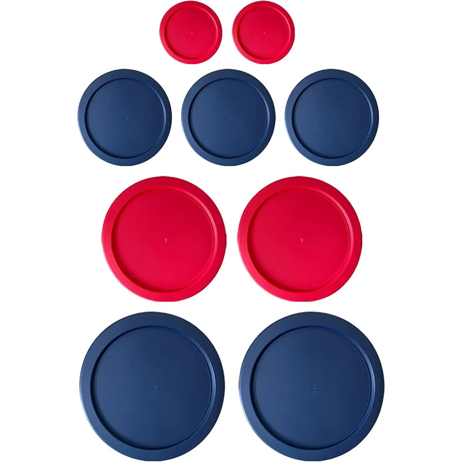 Replacement Lids for Pyrex Glass Food Storage Containers Round (2) 7202-PC 1 Cup (3) 7200-PC 2 Cup (2) 7201-PC 4 Cup (2) 7402-PC 6/7 Cup Red Blue
