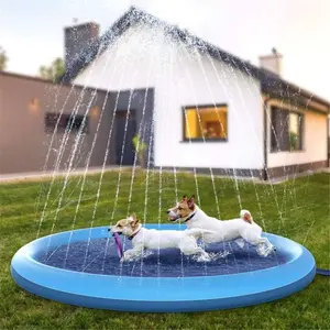 Pet Cooling Spray Pad, Outdoor Inflatable Water Mist Mat, Swimming Pool Bath Tub Dog Summer Cooler, Play & Cool Pet Accessory