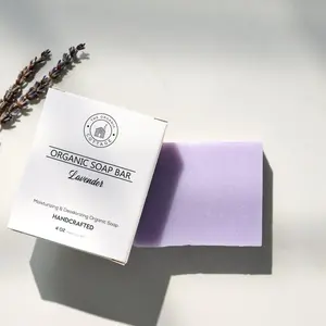 The Organic Cottage Lavender Soap Bar - Handcrafted Moisturizing & Deodorizing Soap - 4 oz Bar