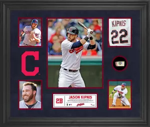 Jason Kipnis Cleveland Indians Framed 5-Photo Collage with Piece of Game-Used Ball - MLB Memorabilia