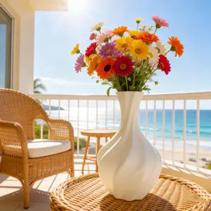 New Artistic Abstract Vase Twisted Vintage Floral Decor, Nordic Minimalist Style, 3D Printed Luxurious Home Decoration, Flowers