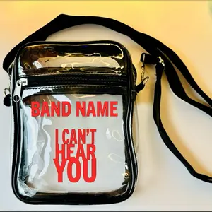 PTV “I Can’t Hear You” 2026 Tour Custom Clear Crossbody Bag with Removable Strap and Front Pocket Concert / Stadium Approved great for festivals too!