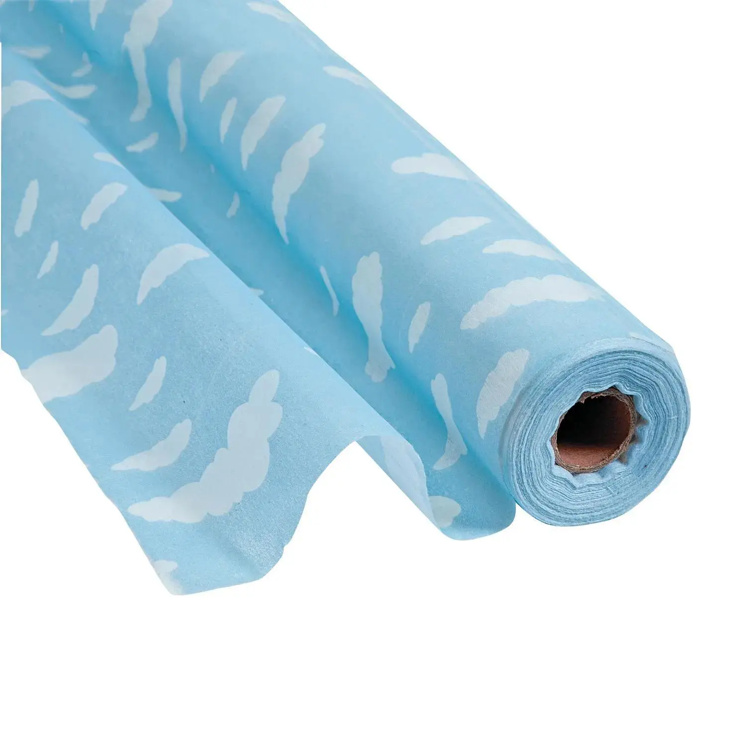 100 Ft. x 3 Ft. Cloud Print Polyester Gossamer Roll, Background Cloth, Cloud Fabric