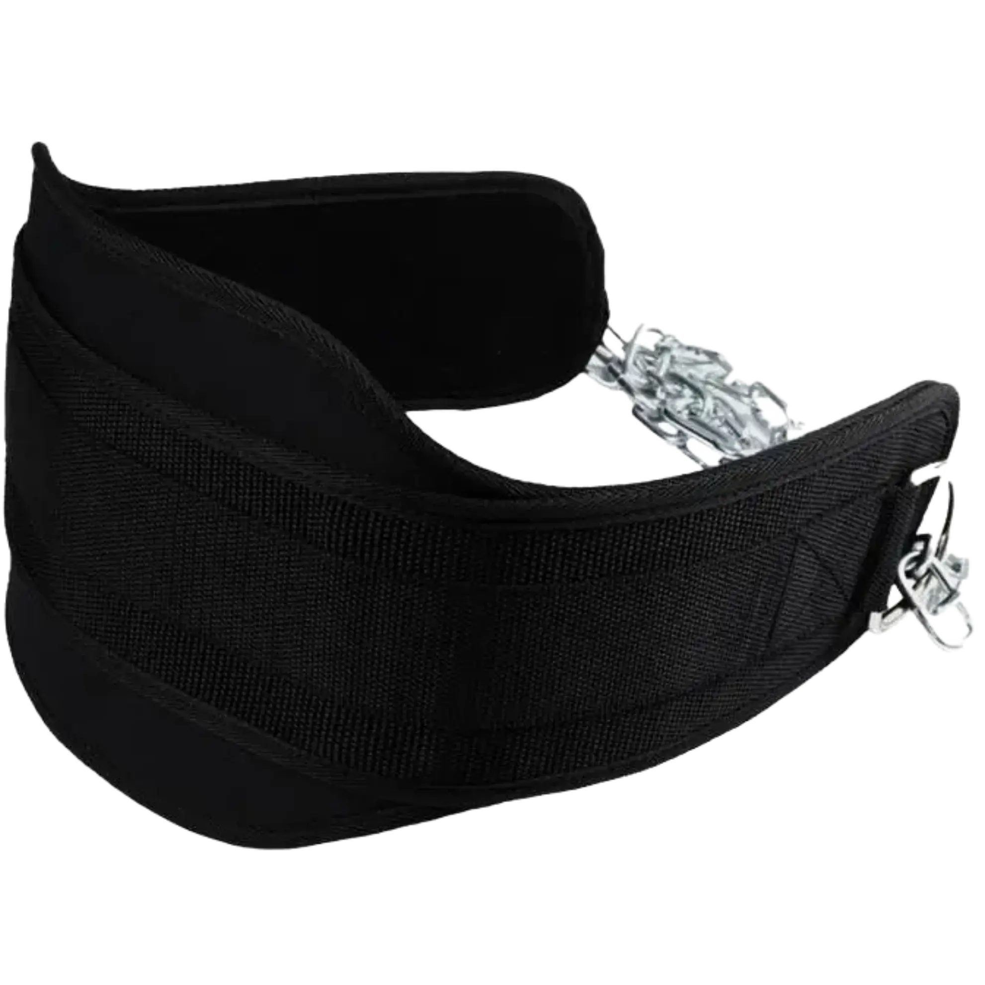 Contoured EVA Nylon Weightlifting Dip Belt with Heavy-Duty Steel Chain and Padded Back for Lower Back Support, Chin-Ups and Dips, Adjustable, Waist Contour, Curved Fit, Comfortable Fit, Flexible And Breathable, Higher Load Capacity