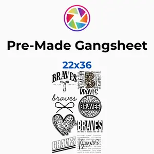 Braves Gangsheet 22x36