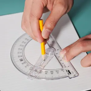Mr. Pen Geometry Set with 6 Inch Swing Arm Protractor, Divider, Set Squares, Ruler, Compasses and Protractor, 15 Piece Set