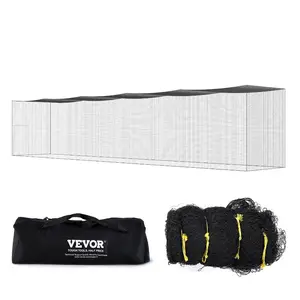 fathersdaygift VEVOR Baseball Batting Netting, Professional Softball Baseball Batting Hitting Training Net, Practice Portable Pitching Cage Net with Door Carry Bag, Heavy Duty Enclosed PE Netting, 70FT (NET ONLY)