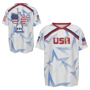 V-Neck Statue of Liberty Graphic USA Soccer Jersey, 2026 USA Map Jersey, Gift for Soccer Fan and Player, USA Soccer Jersey for Men