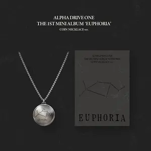 ALPHA DRIVE ONE (ALD1) – EUPHORIA (1st Mini Album) [Coin Necklace Ver.] LIMITED EDITION | Official Smart QR Album + Wearable Coin Necklace + Random Photocards | K-Pop Collectible