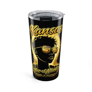 Ajay Stay Jaded 20oz Tumbler | AyJay Kansas Graphic Cup | Stainless Steel Insulated Travel Mug | TikTok Viral Drinkware | Aesthetic Streetwear Cup