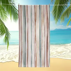 Striped printed large beach mat, suitable for outdoor, beach and travel, trendy home and beach essentials