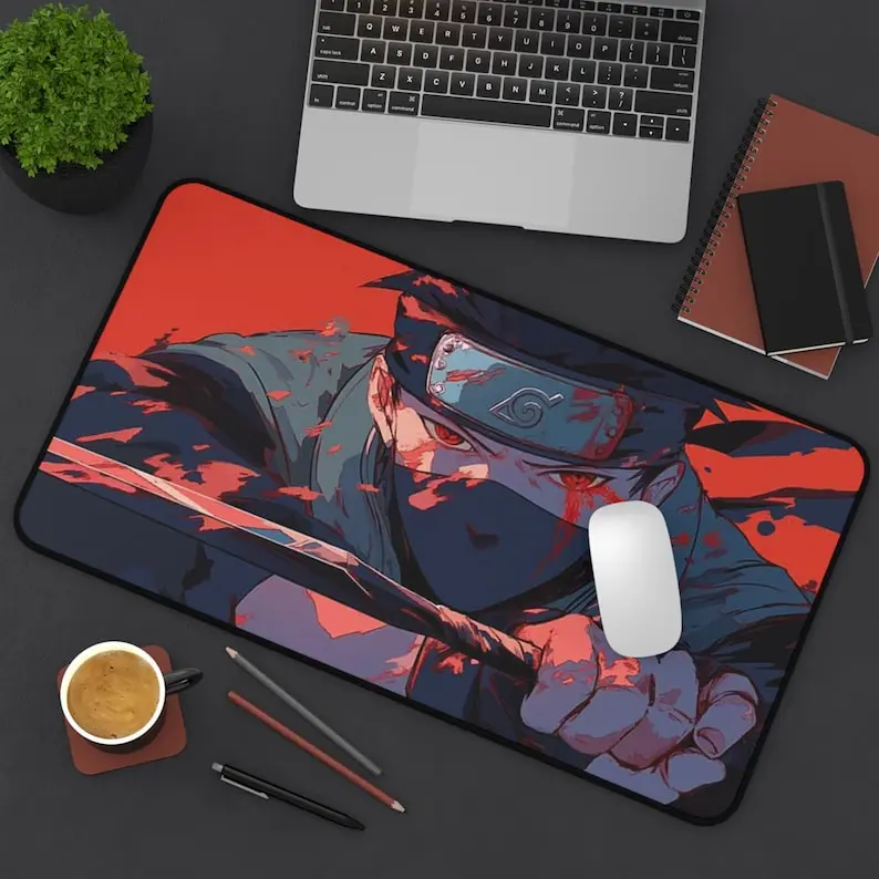Anime Naruto Desk Mat, Unique Artistic Desktop Mat, Gaming Mouse Pad, Computer Accessories, Office Desk Organizer, Work from Home, Office