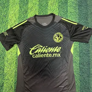 America Goalkeeper Jersey - Caliente Brand, Black & Green, Short Sleeve, Regular Fit, Suitable for All Seasons