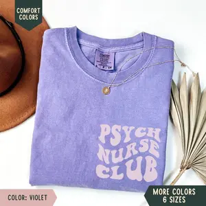 Psych Nurse Shirt, Psychiatric Nurse Comfort Colors Short Sleeve Shirt, Psych Nurse Oversized T-Shirt, Psychiatric Nurse Gift, RN Graduate, Thank You Tee Gift