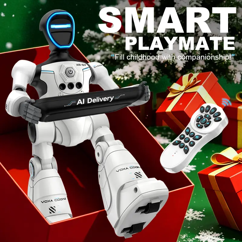 Smart Playmate AI Delivery Robot for Kids, Electric Remote Control Interactive Toy, Intelligent Robot Gift with Remote Control for Boys and Girls