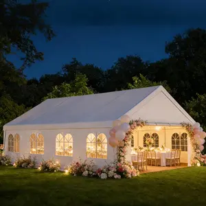 20x26 Carport Heavy Duty Party Tent with Removable  Portable Garage with All Season Tarp, Canopy for Backyard Barbecues Parties Weddings