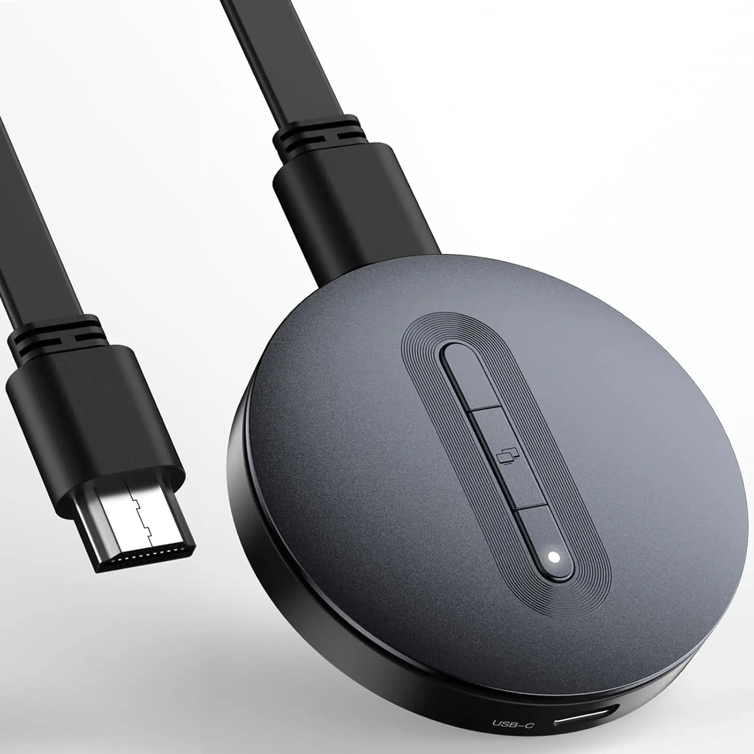 Wireless HDMI Display Dongle Device - Miracast, DLNA, AirPlay, Android, Mobile Compatibility, Plug & Play Full HD Video/Audio Streaming for Laptop, PC, Smartphone to HDTV, Projector, Button