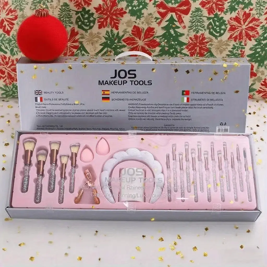 JOS 23pcs Ultra Luxe Shimmering Glam Multifunctional Makeup Brush