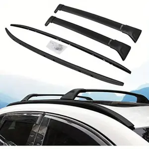 4pcs All Black Roof Rail Rack + Cross Bar for Mazda CX-5 2017 2018 2019 2020 2021 2022 2023 2024 2025 Luggage Baggage