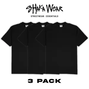 3 Pack Shaka Wear Heavyweight T-Shirts Shortsleeve Cotton Streetwear