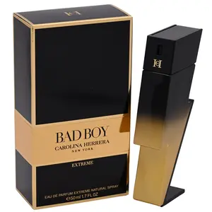Carolina Herrera Bad Boy Extreme Unisex EDP Spray, 1.7 fl oz Aromatic Woody Perfumes with Clary Sage Notes, Spicy Bright Scent, Bold Appeal, New in Box
