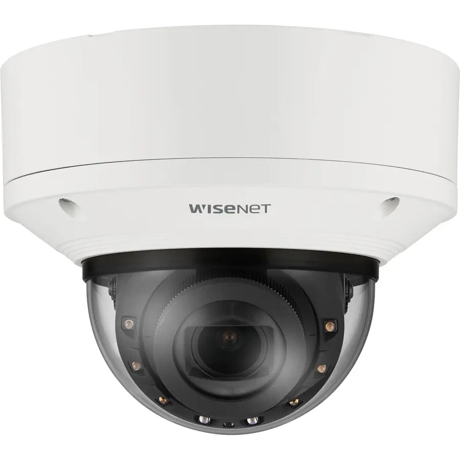 Wisenet XND-6083RV 2 Megapixel Full HD Network Color Dome Security Camera, White, with Recording Function