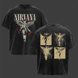 Vintage Nirvana In Utero Album T-Shirt 2 Sided ,Nirvana Graphic Tee, Rock Band Shirt, Retro Music Tee, Rock Music Lover Shirt, Vintage Band Shirts Casual Comfort Cotton Fabric Fit Top , Top Men's and Women's Clothing