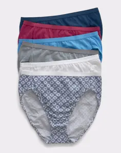 Hanes Ultimate Women's Breathable Hi-cut Underwear 6-pack Multi Pack Comfortable Fit Soft Stretch Fabric 43h6cc