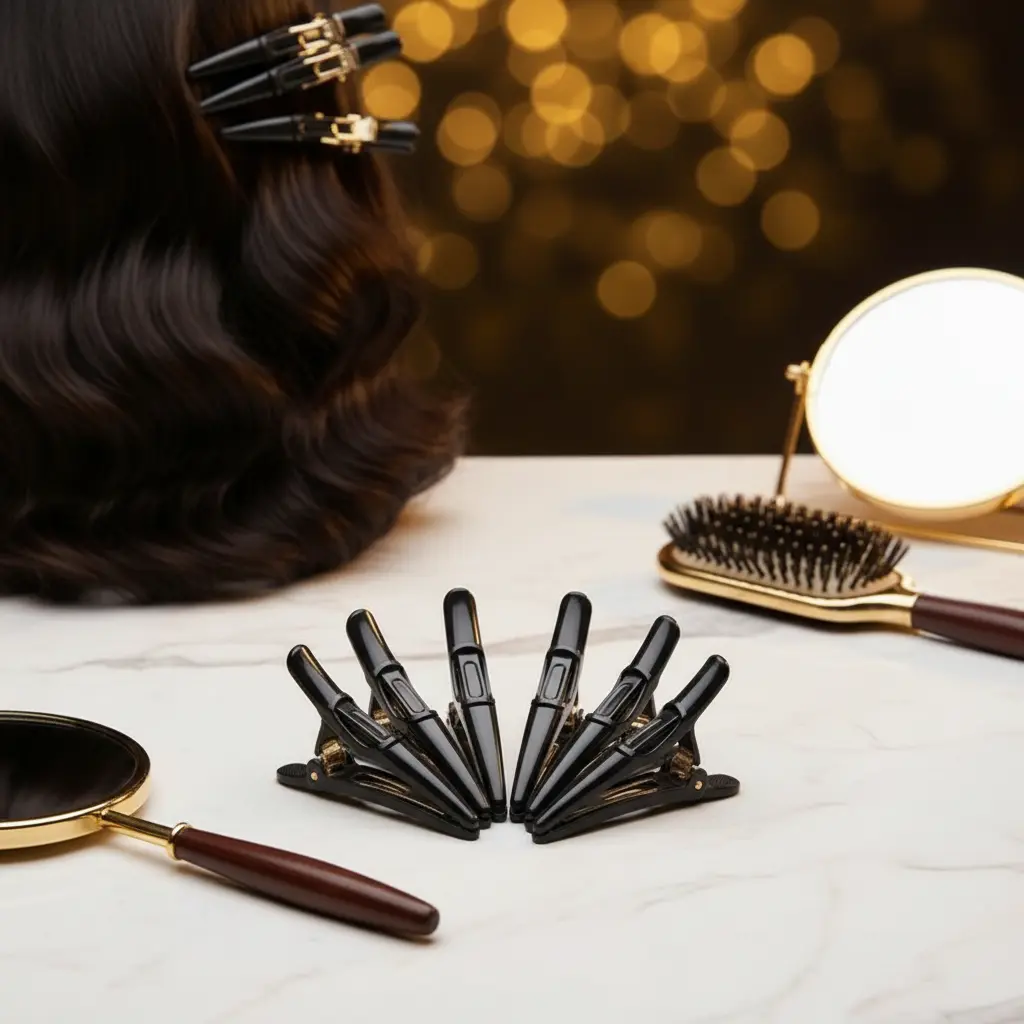 Specialized crocodile clips for hair