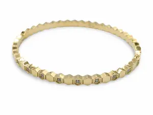 Honey Bangle - Honeycomb Design - Versatile & Perfect Gift