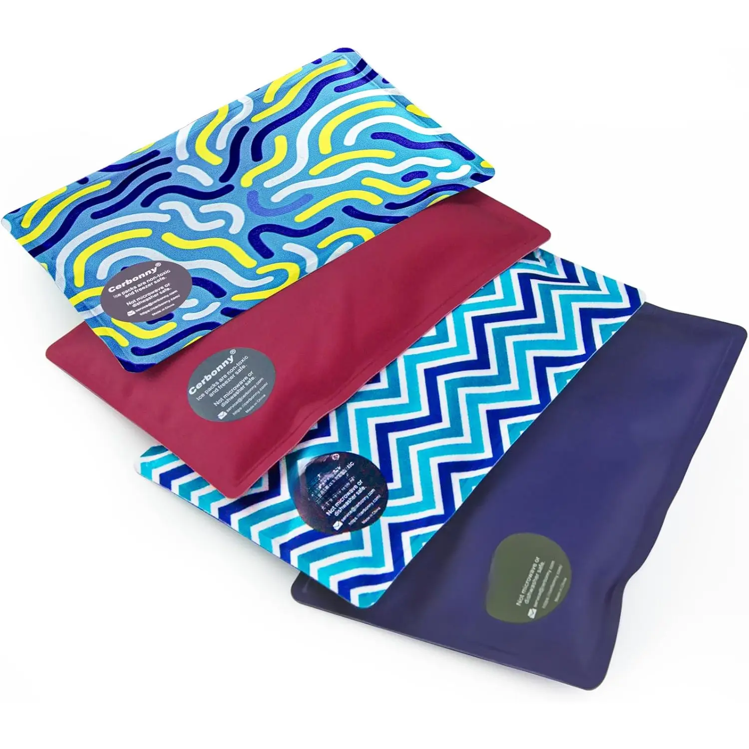 Ice Packs For Lunch Boxes,Ice Packs  for Lunch Box,Cooler Ice Packs For Lunch Bag,Freezer Packs Fit For Beach Bags,Lunch Box Ice Packs,Fit for 3+,Pack of 4