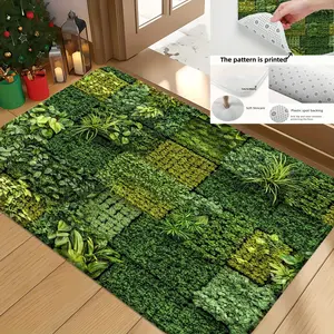 2D Cute Moss Floor Mat, Soft Plush Bath Rug, Area Rugs for Home Living Room & Bathroom, Non-Slip Carpet Decor, Cozy and Durable Design, Home Decor Rugs