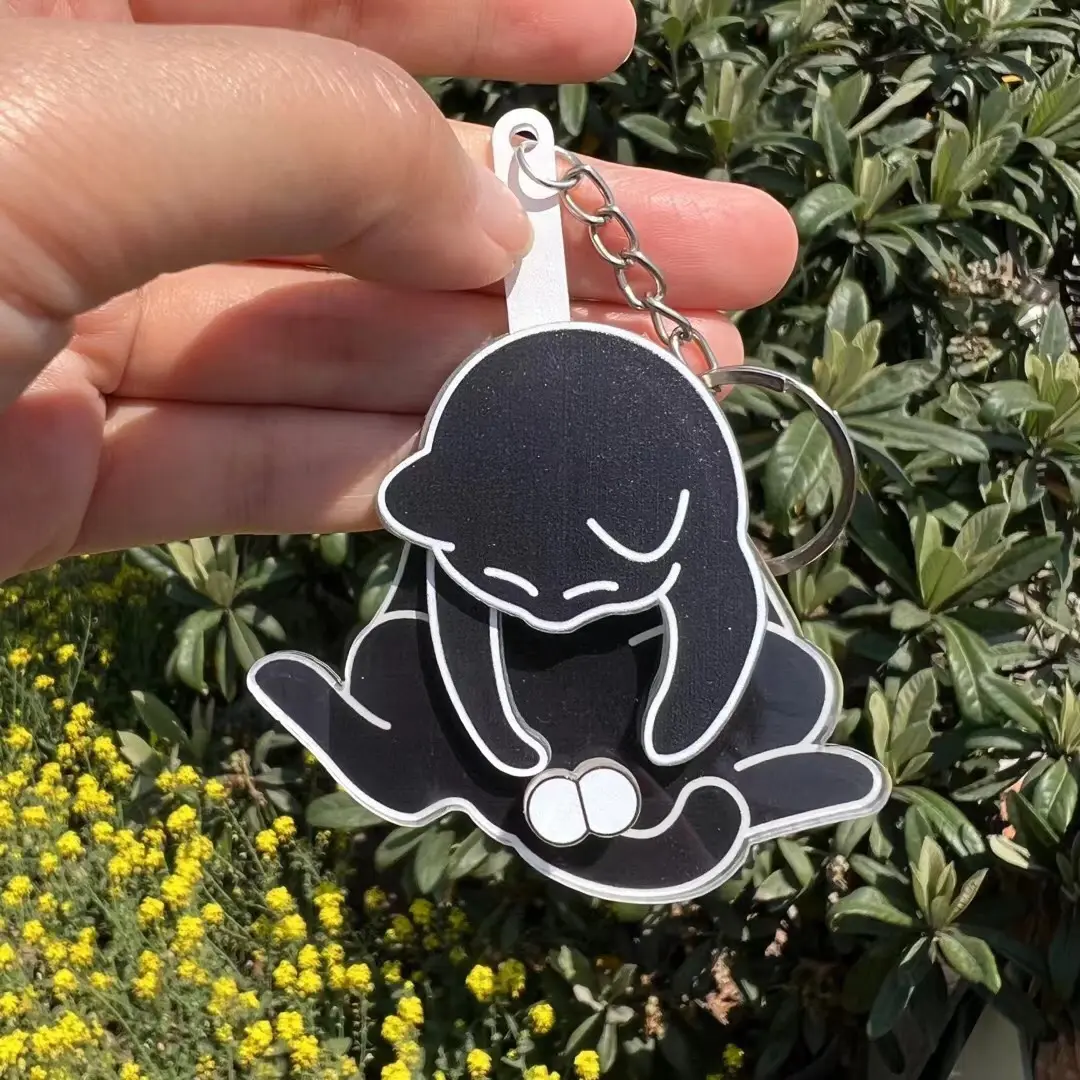 3Pcs Funny Pull Play Eggs Cats Keychain Keychains Animals Keyring Charm Handbag Pendant for Women Kids