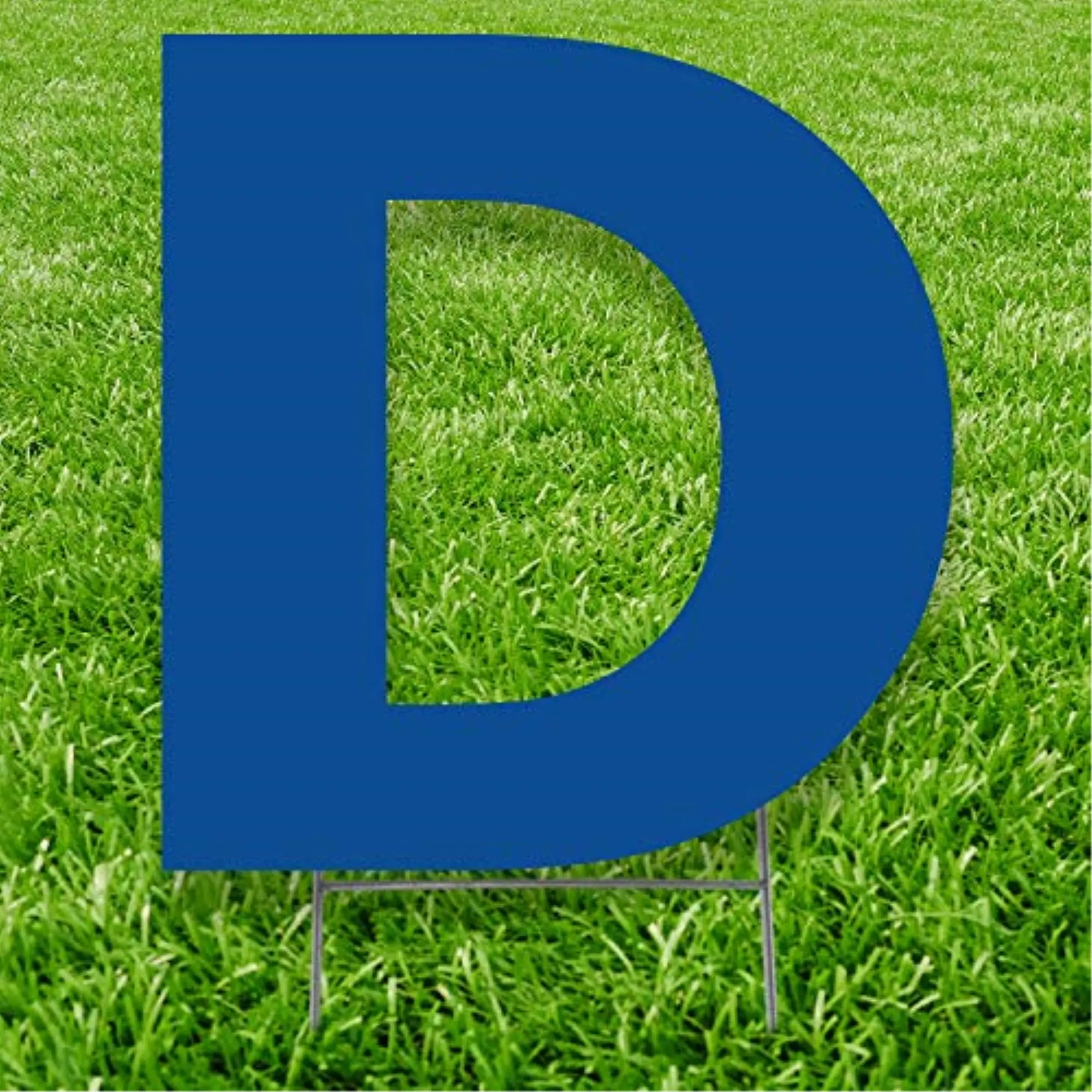 Advanced Graphics 3284 1-Sided Print Letter D Yard Sign, 20x15in Corrugated Plastic-Metal Outdoor Plaque, Weather-Resistant Home Decor for Outdoors, Corrugated Plas