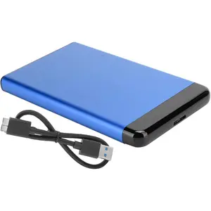 Mobile Hard Disk Enclosure USB3.0 Portable Aluminum Alloy for 2.5in SSD Support 8TB (Not Inclube Hard Disk)