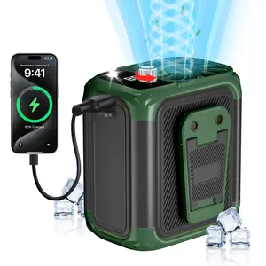 Portable Waist Fan Clip on with Light, Quiet & Powerful Silencer Fan, Wearable Belt Personal Shirt Fan, Digital Display, Cooling and Heat Stroke Prevention