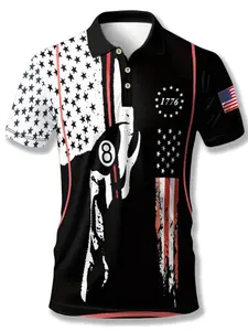 Halloween Christmas Carnival New Fashion Styles Golf Sport Shirts Men's Short-Sleeved Striped Printed Tops Casual for Golf Tennis Street Vacation Gifts