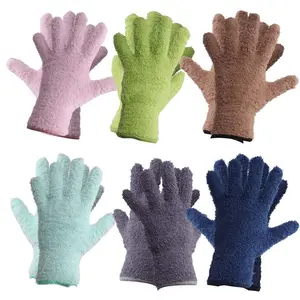 6 Pairs Microfiber Dusting Gloves,Dusting Cleaning Gloves Set for Plants House Blinds Car Dust Mitt (Fresh Color,Medium),Halloween Christmas Party Fathersdaygift,Hand Tools Kits