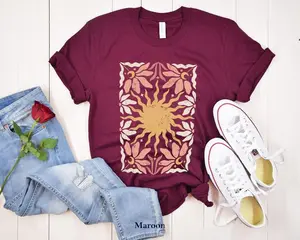 Flowers Tshirt Boho Top Women Wildflowers Tshirt Boho Flowers Shirt Womens Tshirts Boho Clothing Women Graphic Tee For Women Boho Sweatshirt, Hoodie, Comfort Colors