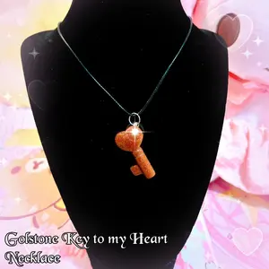 Key to my Heart Necklace - Goldstone