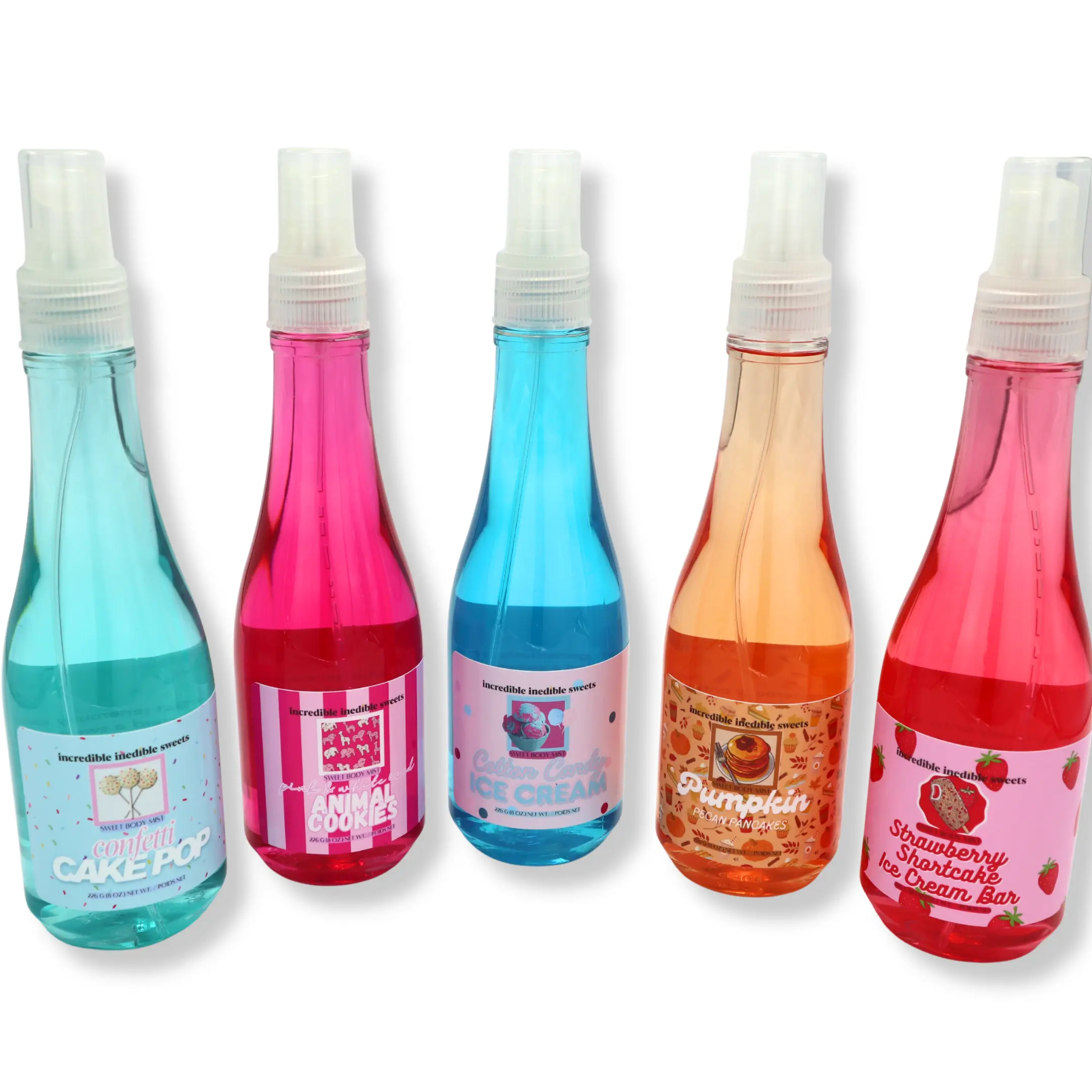 Body Mist Spray 8 Oz. | Long Lasting Gourmand Body Spray | Sweet Perfume Mist | Bakery Inspired Fragrance | Women's Body Spray | Seasonal & Year-Round Scents | Incredible Inedible Sweets