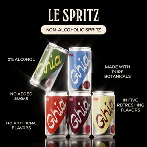 Ghia Le Spritz Non-Alcoholic Beverage - 8-pack (8.4oz cans) - 0% Alcohol - No Added Sugar - No Artificial Flavors