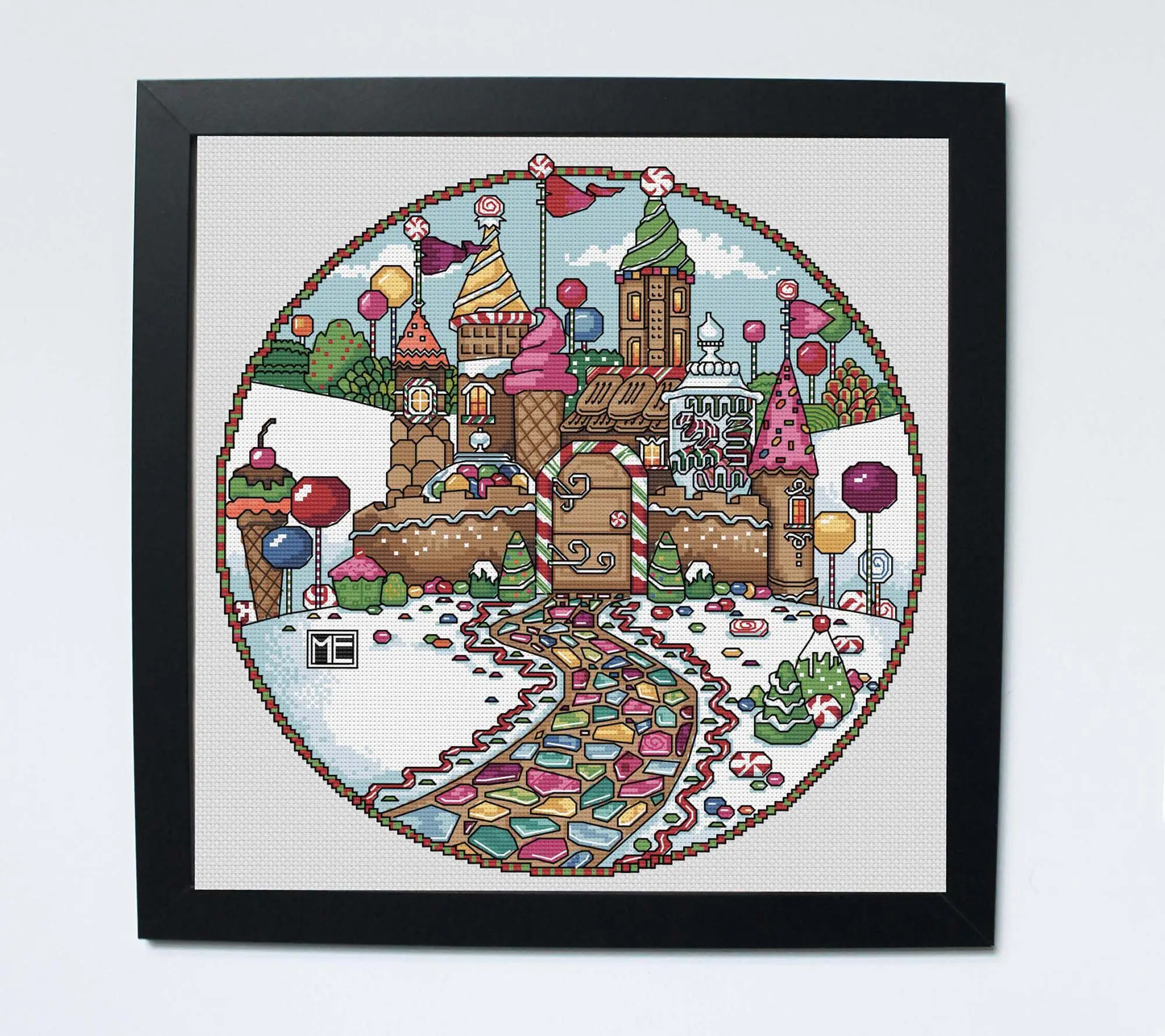 Spot Colors Candy Castle Counted Cross Stitch Kit Spot Colors Candy Castle Counted Cross Stitch Kit